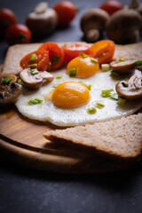 Sunny side up fried eggs