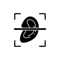 Sound recognition olor line icon. Pictogram for web page, mobile app, promo.