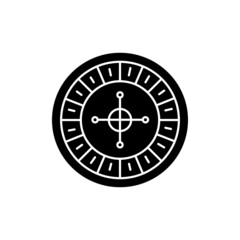 Roulette wheel olor line icon. Pictogram for web page, mobile app, promo.