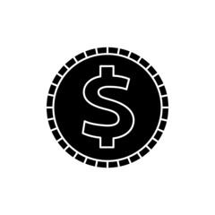 Coin olor line icon. Pictogram for web page, mobile app, promo.
