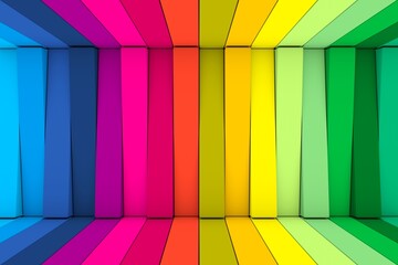 Colorful lines abstract background 3D render illustration