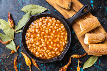Baked beans, american staple food