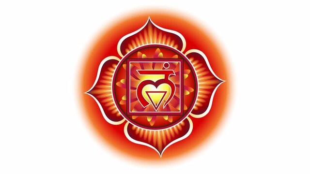 Muladhara-Chakra
Symbolic animation of the rotational movement of the human energy center - the root chakra of MULADHARA. The video is looped and contains the alpha channel.