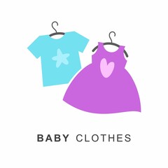 Vector children's clothing for boys and girls