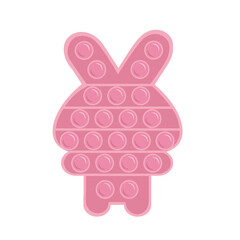 Pop it fidget toy, simple dimple, hare, rabbit. Vector Illustration for printing, backgrounds, covers, packaging, greeting cards, posters, textile, seasonal design. Isolated on white background.