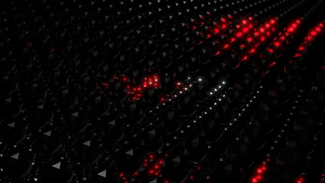 VJ 多面体 ダーク 反射 黒 赤 [ループ対応] [別Verあり]