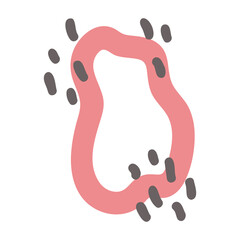 Isolated vector element. Abstract frame. An abstract shape. Color image on a white background. The print is used for packaging design.