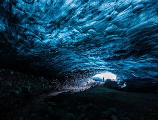 Icelandic ice cave 