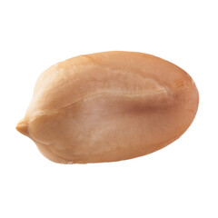  Half peeled peanut isolated on a white background