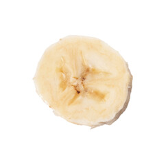  Slice of banana isolated on a white background