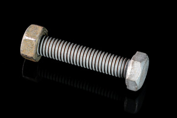Old used bolt and nut