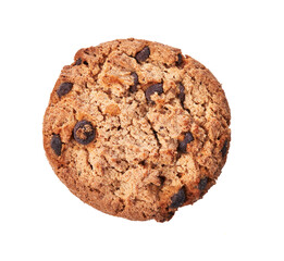  Delicious chocolate cookie isolated on a white background