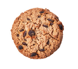  Delicious chocolate cookie isolated on a white background