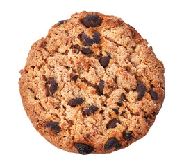  Delicious chocolate cookie isolated on a white background