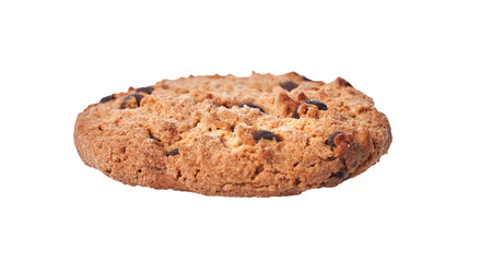  Delicious chocolate cookie isolated on a white background