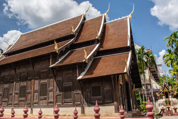 Within Wat Pan-Tao is a Buddhist temple in Chiang Mai province northern of Thailand.