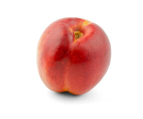 Fototapeta na wymiar Juicy ripe peach nectarine on a white background, isolate