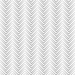 Chevron seamless pattern. Shevron dot halftone. Zigzag gradient patern. Black faded zig zag line on white background. Simple monochrome lattice. Сircle stripe shape. Point grid. Vector illustration