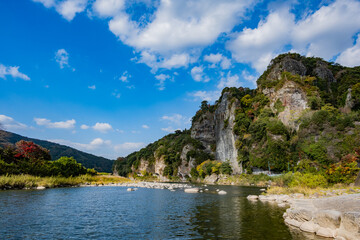 耶馬渓 - 青の洞門 - 競秀峰