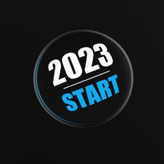 3d rendering of 2023 year start BTN