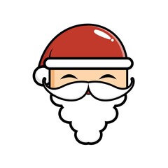 Obraz premium Cute and adorable santa claus mascot. Vector illustration.