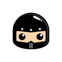 Adorable and cute mascot with retro helmet. Vector illustration.