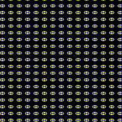 Golden black textile seamless pattern with circles