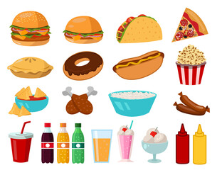 Fresh food icons vector illustration
