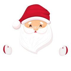 Template of Joyful Santa Claus.Template with copy space.