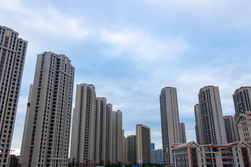 Fototapeta na wymiar Under the control of China's real estate, the property market has cooled down..