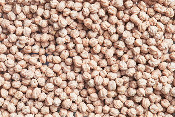 Natural and raw chickpeas. Fresh legumes close up