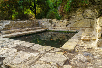 Water pool in Ein HaTayyasim (pilots spring), West of Jerusalem