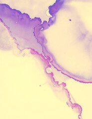 Wedding Card Design. Pink Pastel Flow Water.