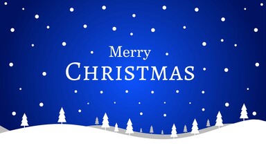 merry christmas background greeting design in blue color. designs for banner and cover templates.