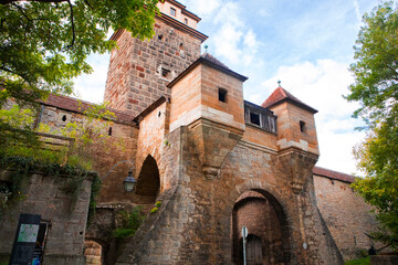 Fototapeta na wymiar Germany, Bavaria, Rothenburg, fairy tale town, castle gate