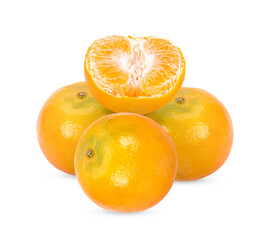 Fresh orange isolated on white background