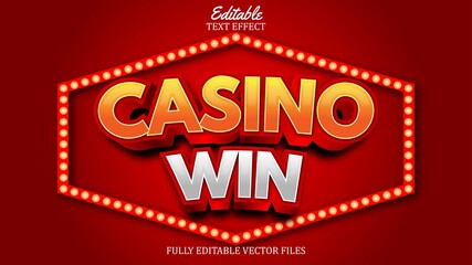 3D text effect casino theme