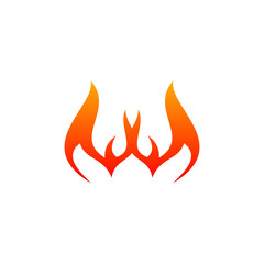 Fire icon symbol logo design