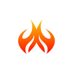 Fire icon symbol logo design