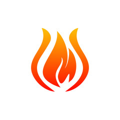 Fire icon symbol logo design
