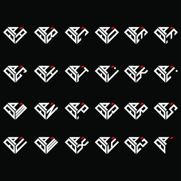 QPA to QPZ letter logo creative design, Multiple triple letter logo design