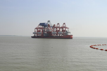 cargo ship in port