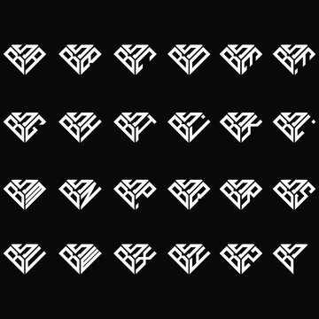 SBA to SBZ letter logo creative design, Multiple triple letter logo design