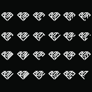 SRA to SRZ letter logo creative design, Multiple triple letter logo design