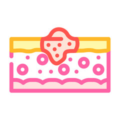 abstract problem skin disease color icon vector. abstract problem skin disease sign. isolated symbol illustration