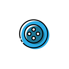Clothes button icon design template illustration vector