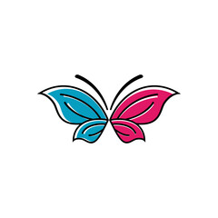 butterfly logo icon design template vector