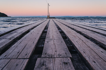 Naklejka premium 岡本桟橋からの景色