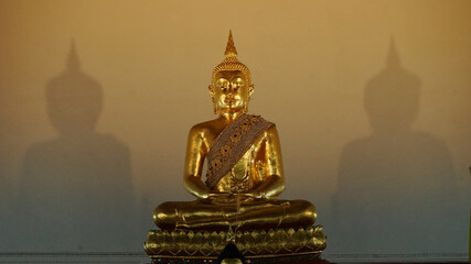  Historic  Buddha statue in temple of Thailand      