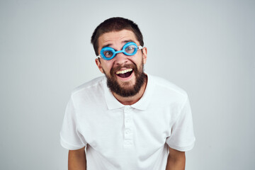 bearded man goggles for swimming emotions lifestyle